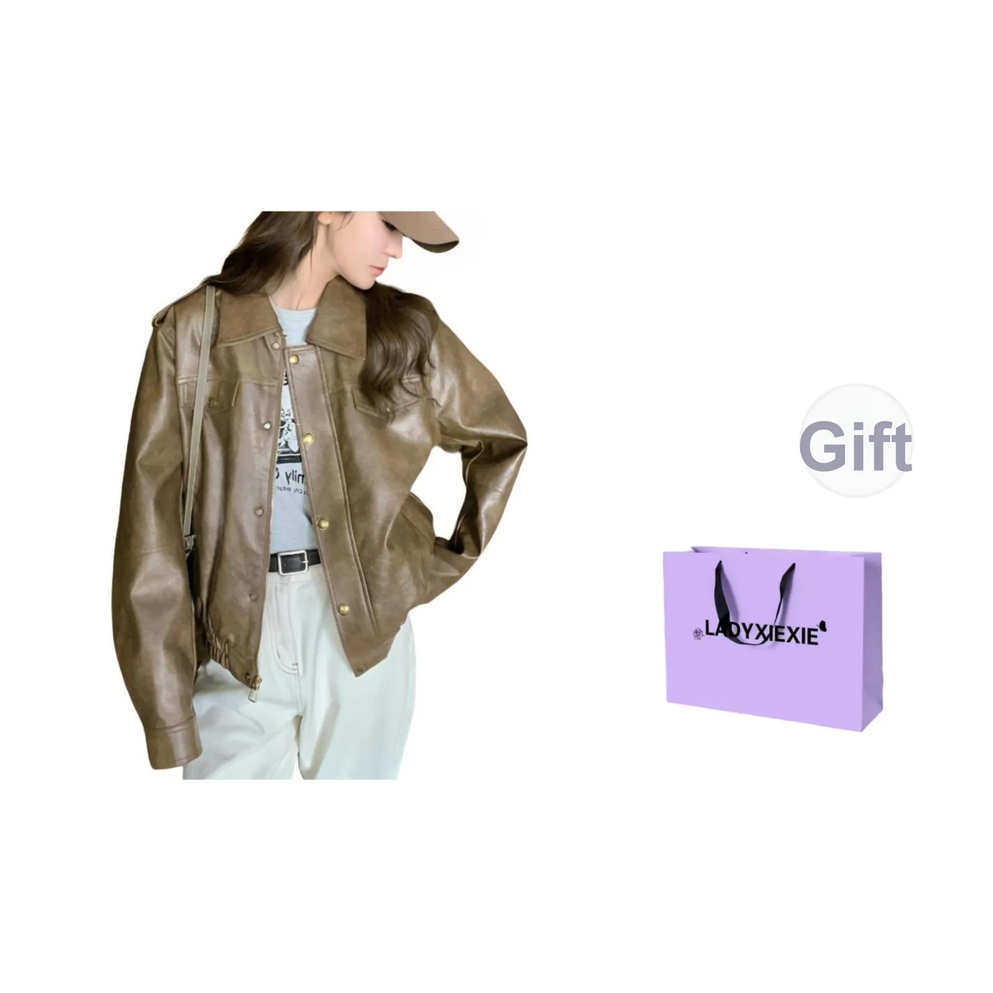 LADYXIEXIE Темно-коричневые женские куртки