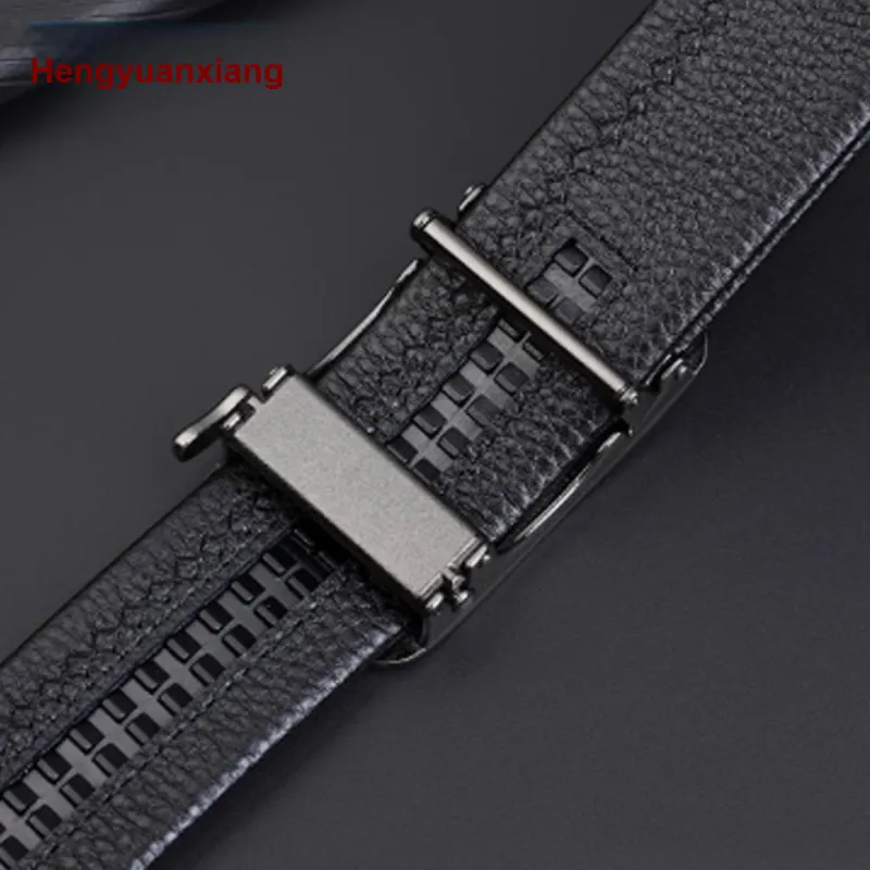 H YXIANG Top Grain Cow Leather Belts Men's 3.5cm-5