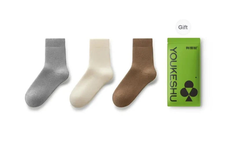 YOUKESHU Mid Calf Socks Women's 3 Pack-7