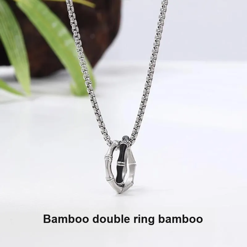 FOREVER MELODY Titanium Steel Necklaces Men's-2