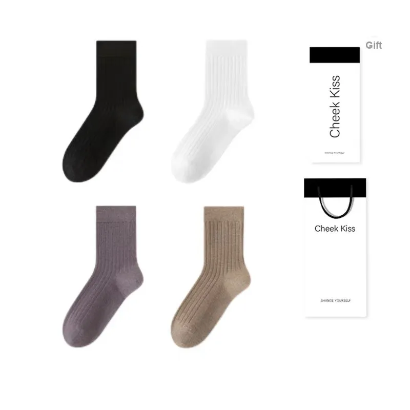 Cheekkiss Mid Calf Socks Women's Box 4 Pack-5