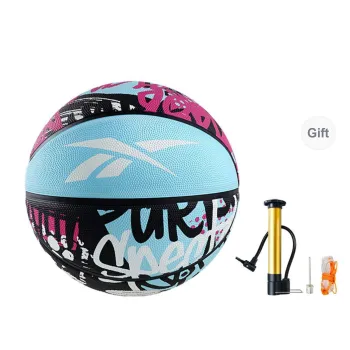Reebok Rubber Basketball Blue Size 7 Street Training Competition Unisex