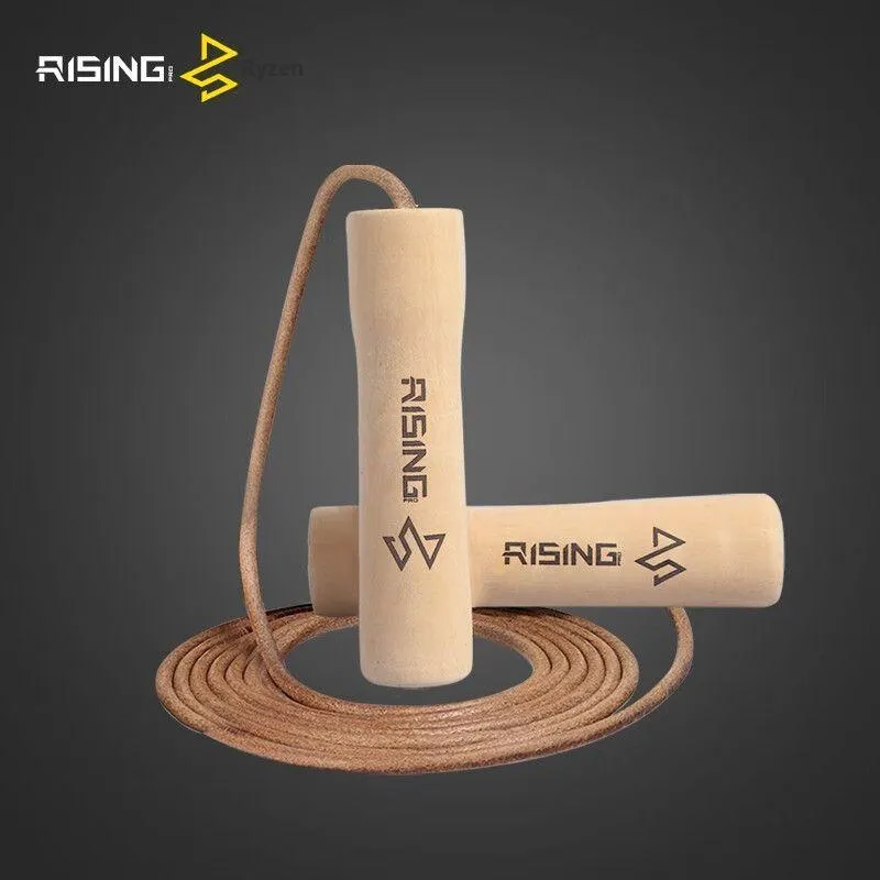 Ruisi Fitness Training Non Countable Jump Ropes Adults Cow Leather, Wooden 2.8m-1