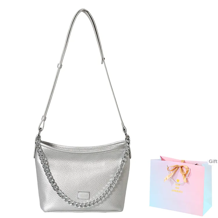 SUPERCUTE PU Crossbody Bag, Shoulder Bag Women's White/Silver/Black/Brown-14