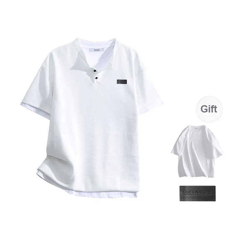 OGEK T Shirt Unisex White Comes With White T Shirt+Brooch-0