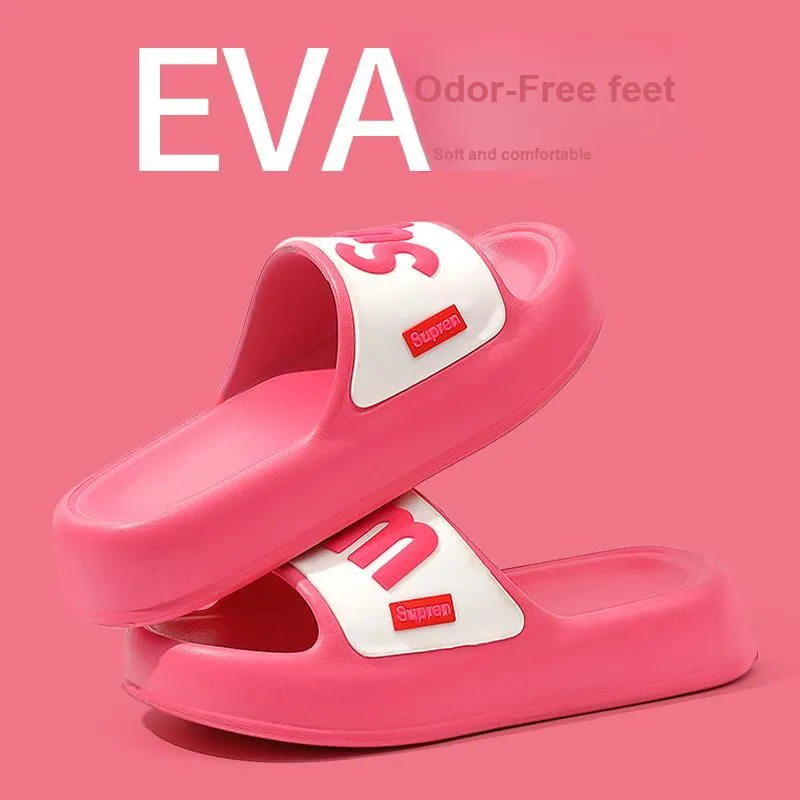 Foot Recreation Slippers Summer Indoor Home Slippers Slip Resistant Bathroom Couple Eva Home Slippers-2