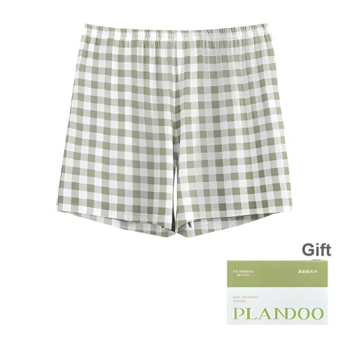 PLANDOO Pajama Pants Unisex Shopping Bag Gray Green