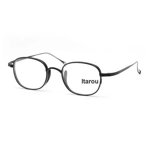 Fujii Taro Чистый титан Прямоугольные Оправы для очков Унисекс
