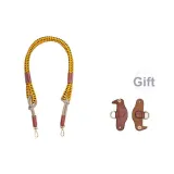 Cognac Gold-Tone Lock-Braided String Shoulder Strap[Set]One Shoulder Effect