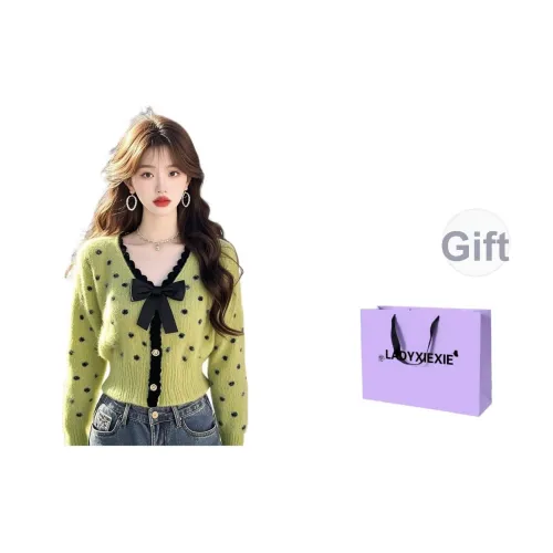 LADYXIEXIE Зеленый Женский Трикотаж