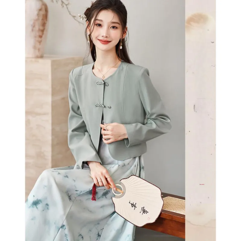 Like The Age Of Water Long Sleeved Dress Women's Blue Gray-2
