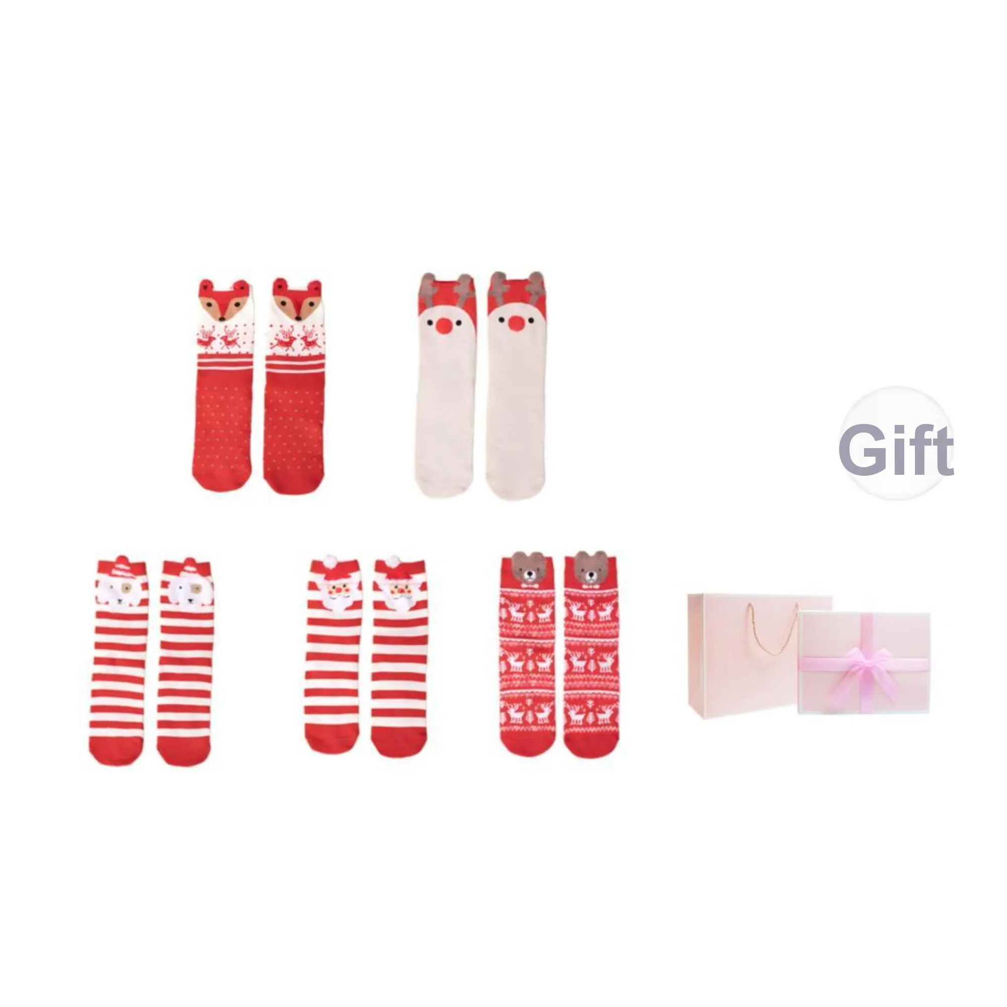 Inside The Orange Mid Calf Socks Women's Box 5 Pack