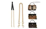 [Crossbody]Black Leather Chain 90cm+Decorative Chain 45cm