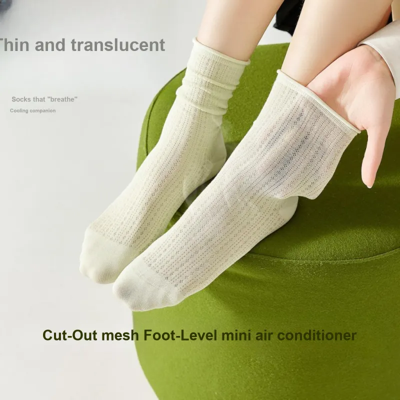 Temooues Mid Calf Socks Women's Combo Set-2
