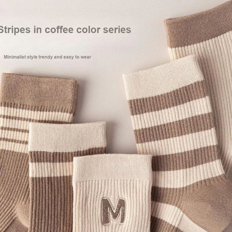 Lan Miao Mid Calf Socks Women's 5 Pack-10