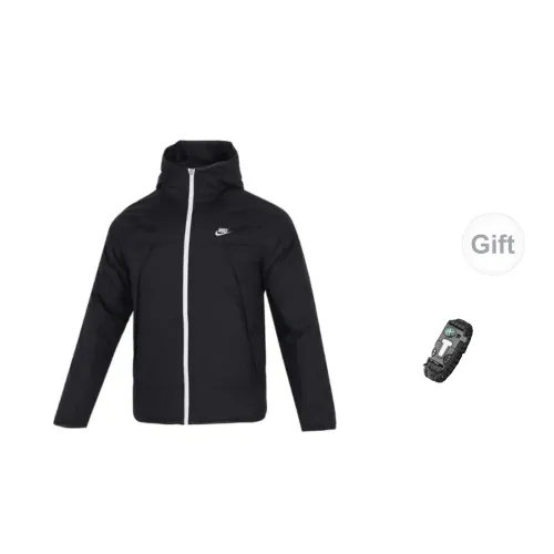 Nike Puffer Jackets Men Black+Free Survival Wristbands