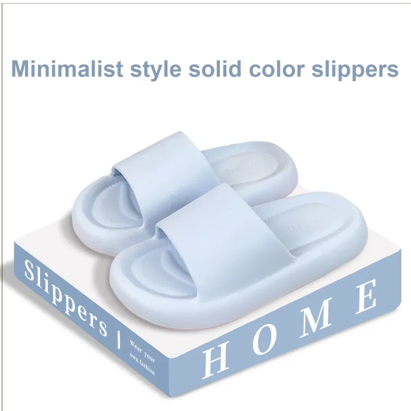 Thin Strips Slippers Unisex, White-27