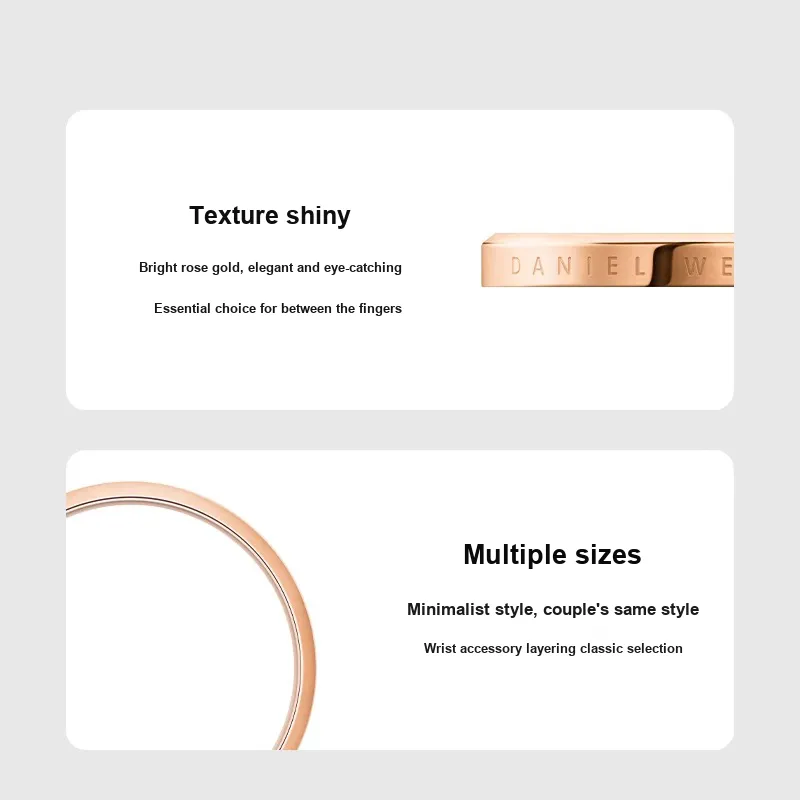 Daniel Wellington Alloy Rings Unisex Vegan Color Ring-4