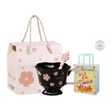 [with Gift Bag]Style B Black-Cherry Blossom Highball Glass
