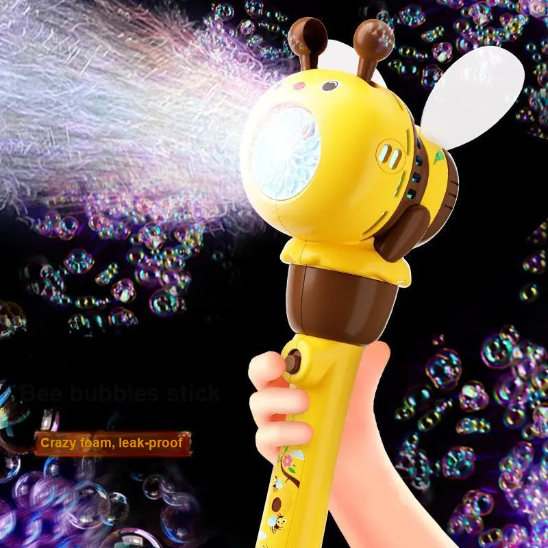 JOY FUER Cute Bee Wand Electric Multi Strand Large Capacity Automatic Bubble Machines-17