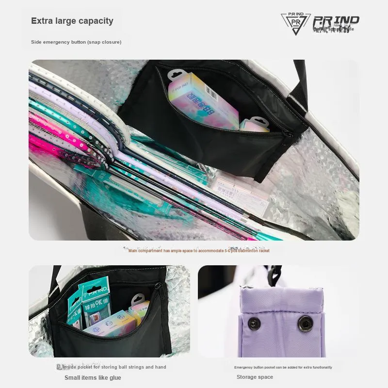 P.R IND Badminton Racket Bags Multipurpose Strap Lilac Unisex-6