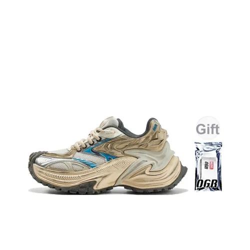 OGR визуально увеличивает рост Низкие кеды для бега Unisex Light Dune Разрушенный