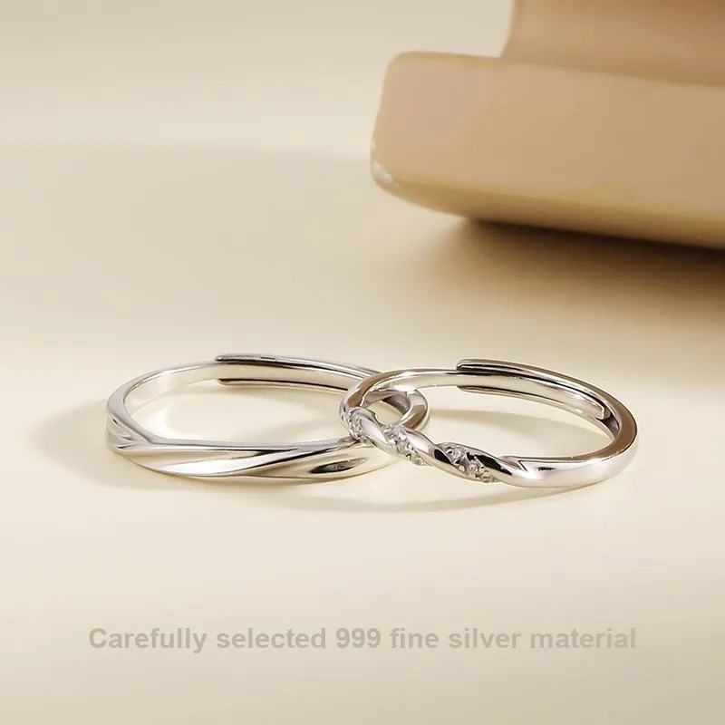 FOREVER MELODY 999 Fine Silver Rings Unisex-1
