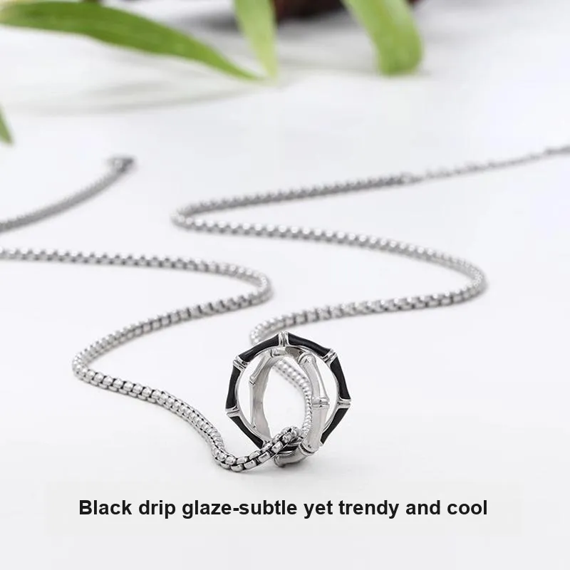 FOREVER MELODY Titanium Steel Necklaces Men's-4
