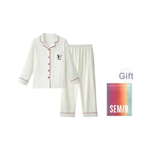 Semir 1 комплект Mint Green Stripes Women's Pajama Sets
