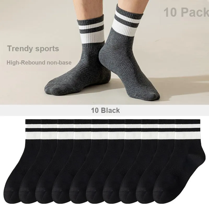 Lan Miao Mid Calf Socks Men's 10 Pack-15
