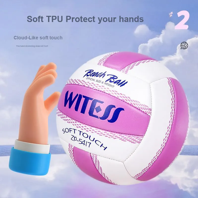 WITESS TPU Soft Leather Size 5 Ball Volleyball Unisex-11