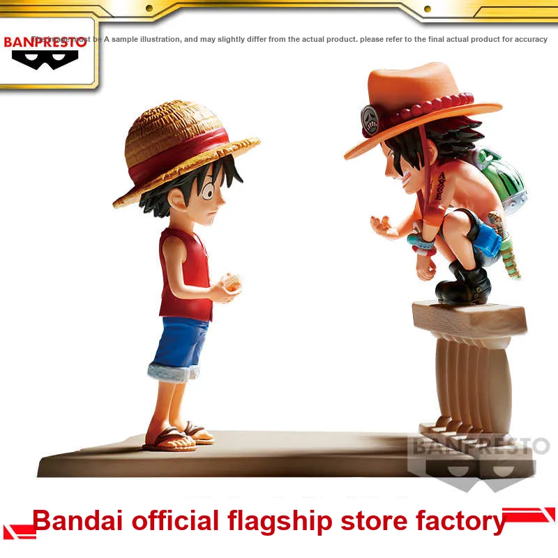 BANDAI Monkey D. Luffy The Voyager King Glass Factory WCF LOG STORIES Portgas D. Ace Bonus Gifts 8cm-3