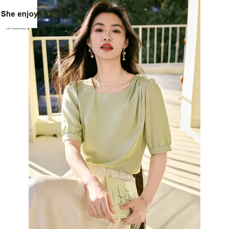 She Enjoys Chiffon Shirt Women's-9