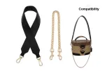 [One Shoulder Underarm]Wide Strap 65cm+Decorative Chain 45cm