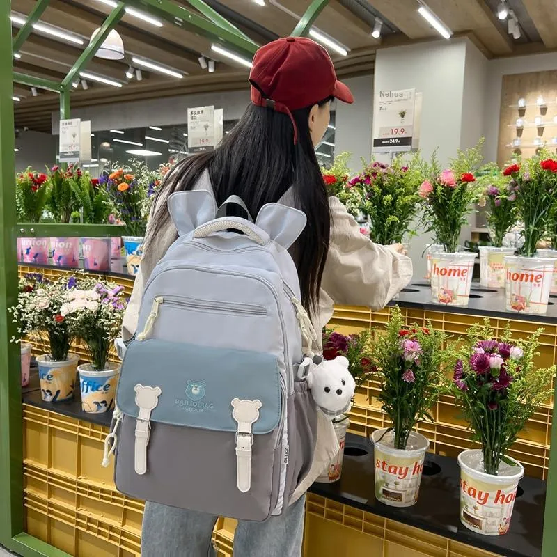 Alcohol Dragon Nylon Backpack Regular Women's Multicolor-21