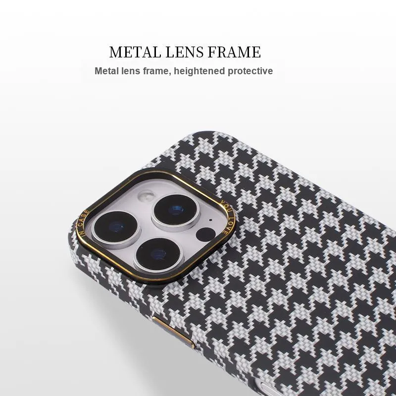 TXBX PC Material Thousand Crane Totem Metal Frame Phone Case Compatibility With Apple 16/15/14/13 Collection-2