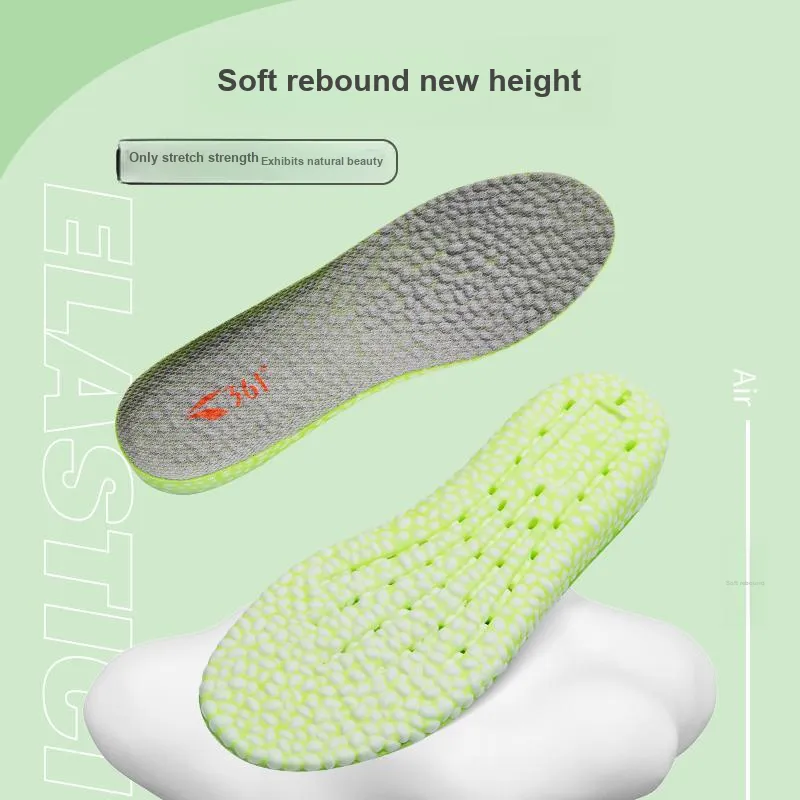 361° Etpu+Knitted Fabric Insoles Unisex Green Base With Light Gray Fabric-4