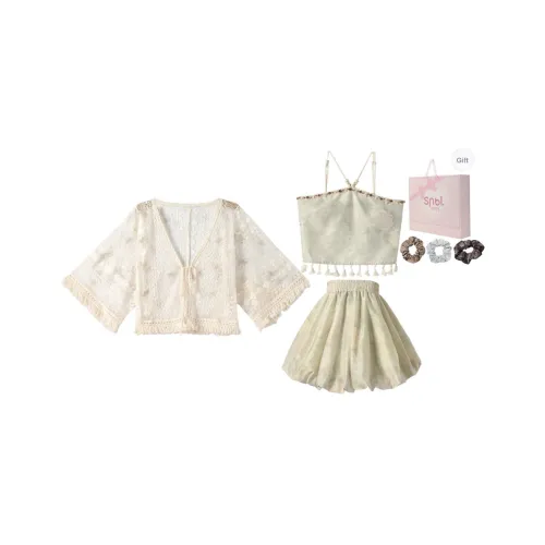 Snbl Внешняя рубашка + Камисоль + Брюки Женские Повседневные костюмы