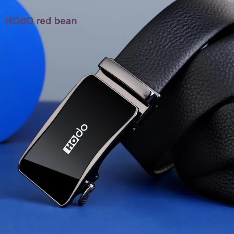 Red Bean Top Grain Cow Leather Leather Belts Men's 3.5cm-4