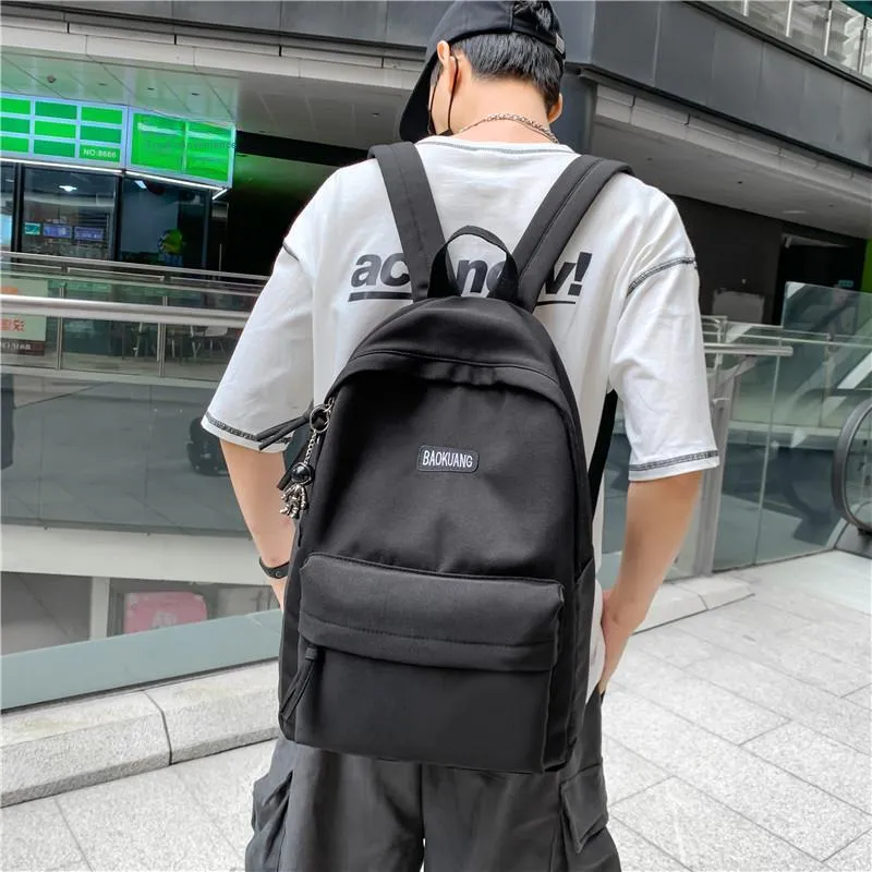 Deli Bear Oxford Travel Bags Backpack Regular Unisex Dark Gray/Blue/Black/Pink/White-15