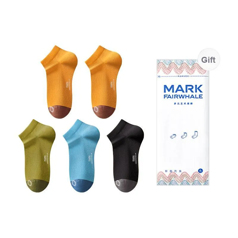 FAIRWHALE Ankle Socks Men's 5 Pack-6