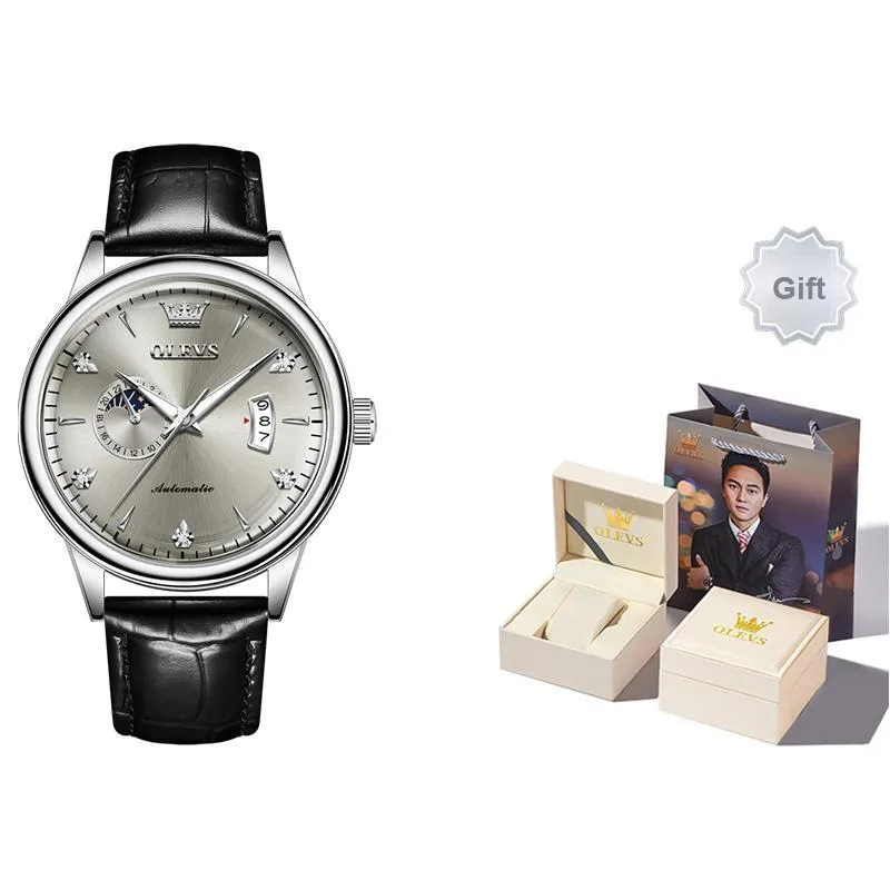OLEVS Play The Cool Series Mechanical Movement Watch Men's Watches White Dial-15