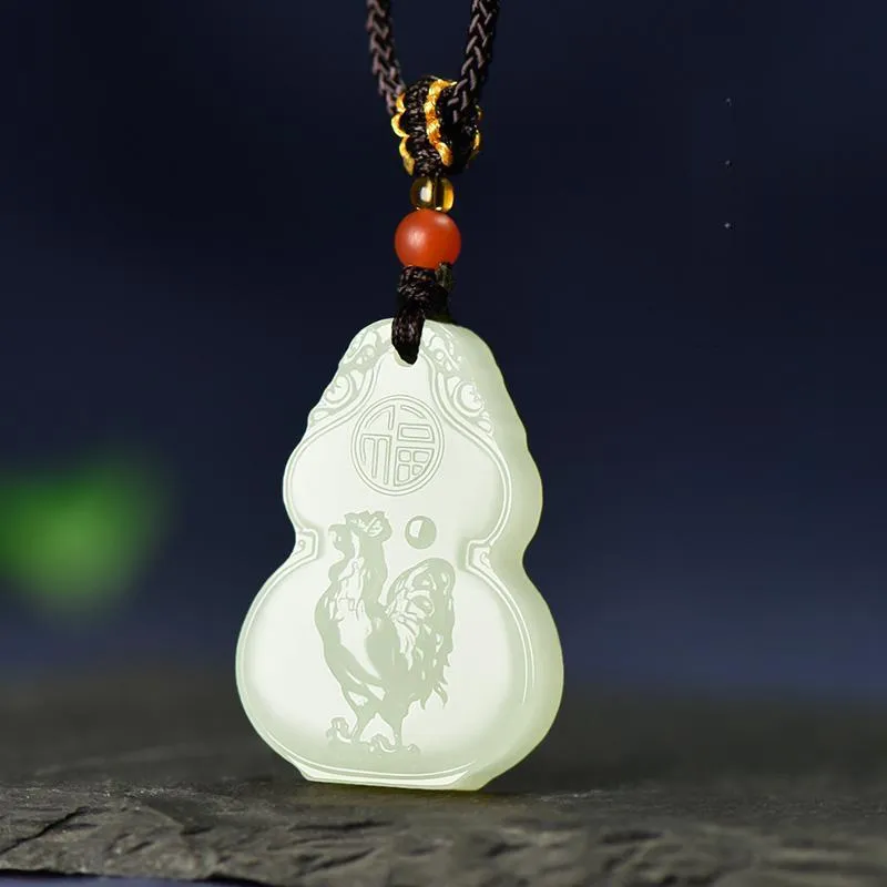 KUNYUYAO Hetian Jade Pendants White Jade Unisex-61