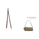 Brown Silver-Tone Buckle 94-123cm Crossbody Shoulder Strap