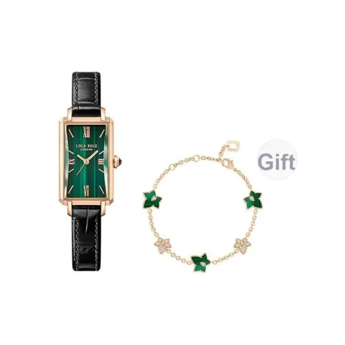 Lola Rose Женские часы Кварцевый механизм Коровья кожа Ремешок Зеленый циферблат
