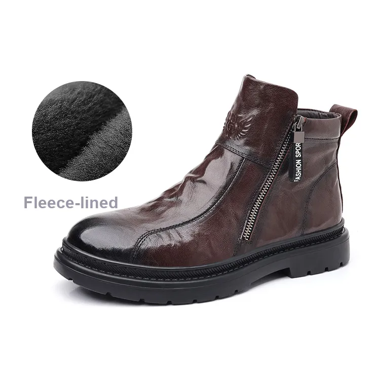 YEDANI Ankle Boots Men Black/Red-15