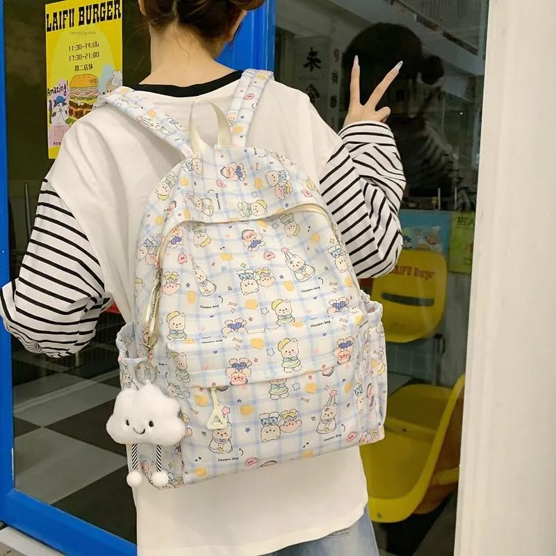 XIANGSU Nylon Backpack Regular Women's Multicolor-13