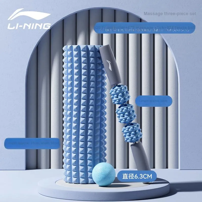 LiNing Foam Rollers Unisex Gray/Blue/Pink-3