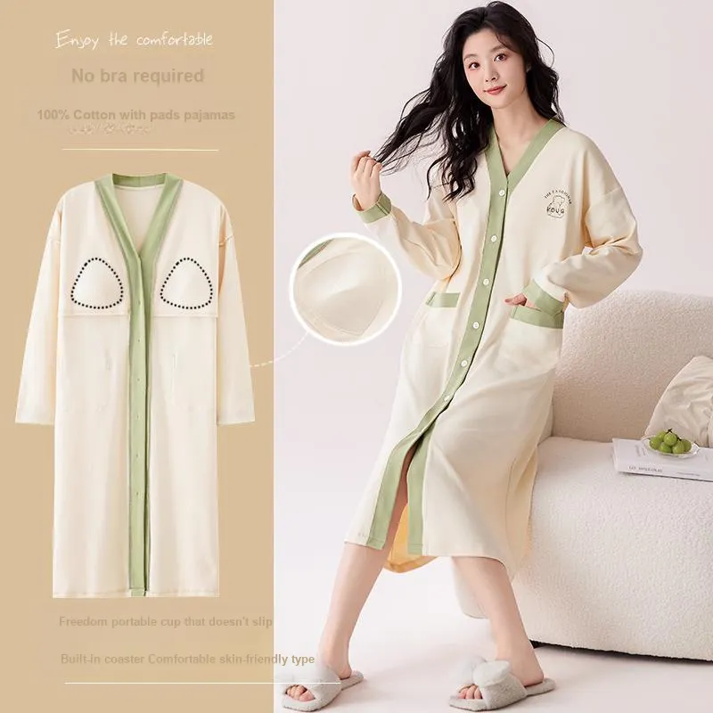 Pretty Lady Nightgown Women's Apricot Green-4