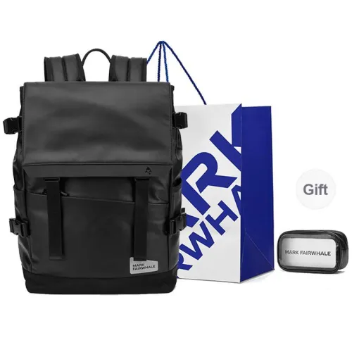 FAIRWHALE Wind Style Collection Fabric Lightweight Laptop Backpack Regular Men's Black